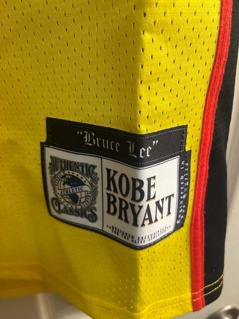 Authentic Classics Kobe Bryant Bruce Lee Basketball Jersey Yellow S - Picture 4 of 5